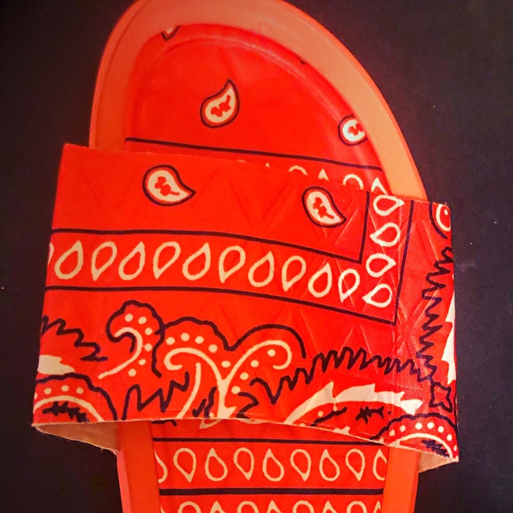 Orange bandana sandals